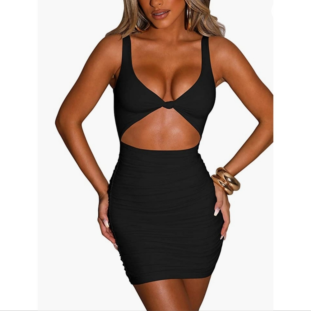Black Cutout Bodycon Mini Dress